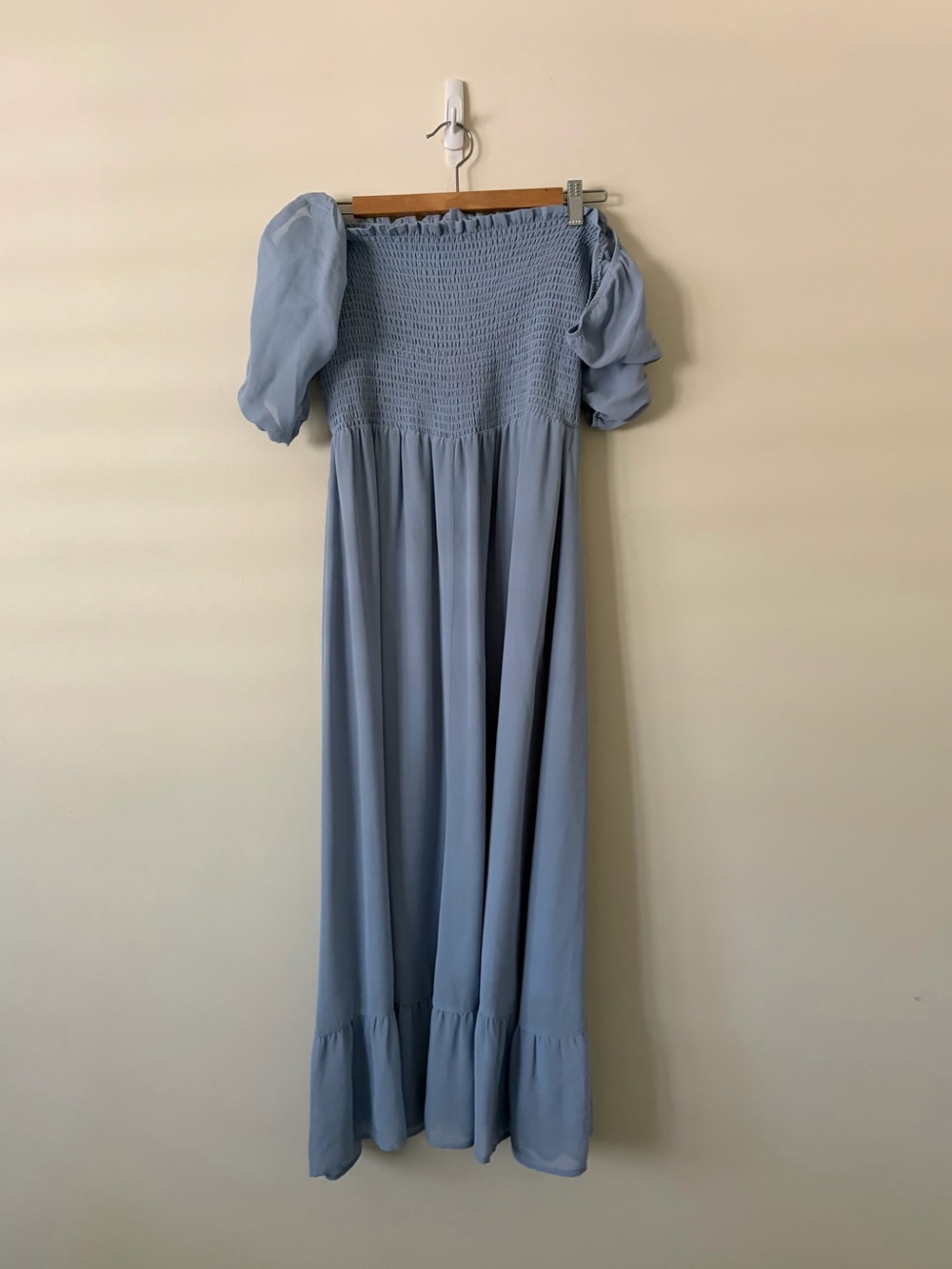 Reformation Women's Meadow Midi Dress Mineral Blue Maxi Dress